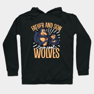 Cool wolves - father and son Hoodie